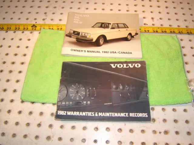 Genuine Volvo 1982 240 DL GL GLT owners Genuine OEM 1 set of 2 Manuals only