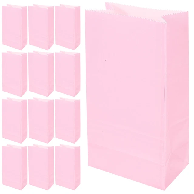 20 pz borse Goodie Color Solid piccole borse regalo resistenti all'usura Kraft