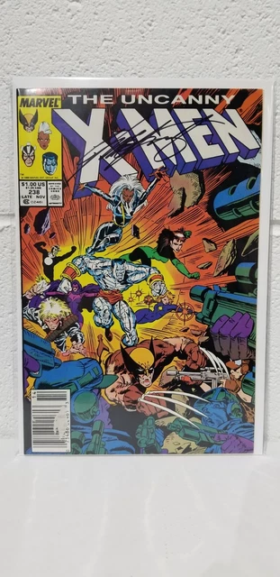 The Uncanny X-Men #238 Marvel Comics 1988 signed by Roy Thomas newsstand