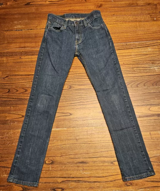 Levi's 511 Size 29X32 Blue Slim Fit Cotton Blend Dark Wash Men's Denim Jeans