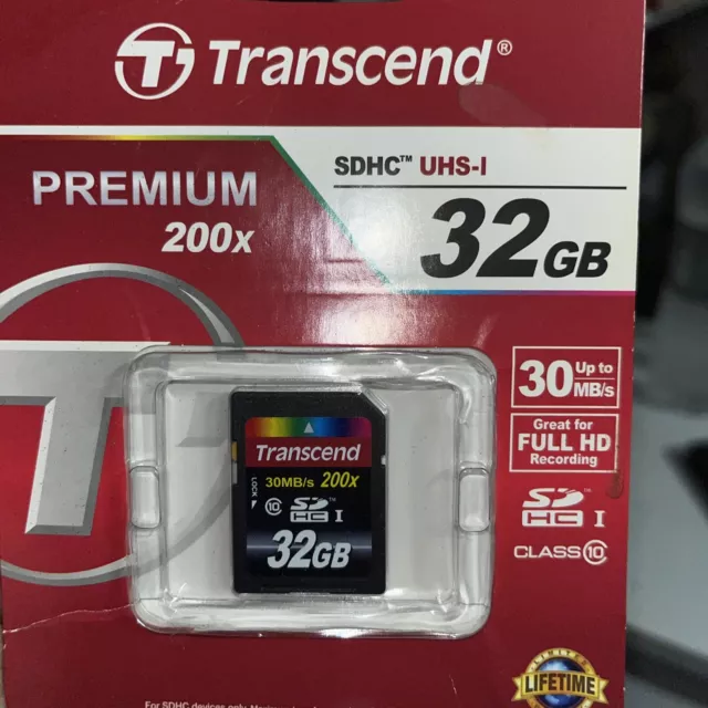 Transcend 32GB, Class 10 45MB/s - SDHC Card - Retail - TS32GSDHC10