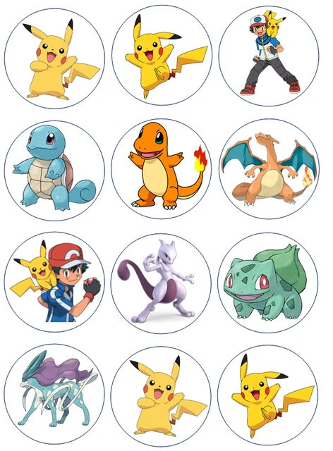 12 PRECUT POKEMON Edible Wafer Paper Cupcake Toppers $4.30 - PicClick AU