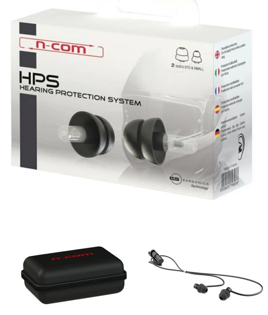 HPS N-COM Tappi auricolari protezione udito con custodia moto/sport/russare