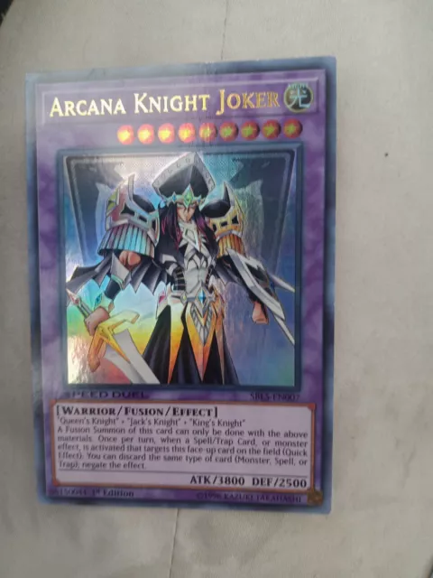 Yugioh Arcana Knight Joker Ultra SBLS-EN007 Speed Duel 1st Ed Near Mint W31