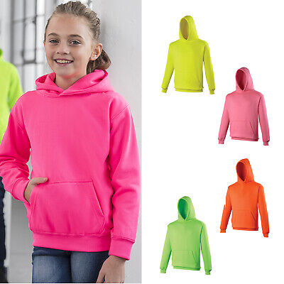 AWDis Kids Electric Hoodie - Boys/Girls Bright Colourful stand out hoody |3-13