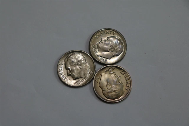 Usa Dime's 1984 Coin Set Regular + D + S Proof All High Grade B32 Cm13-19