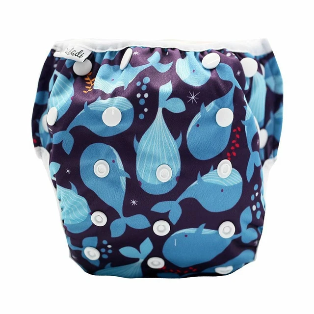 Reusable Swim Nappy Pant Diaper Newborn Baby Toddler Swimming Unisex Boy Whales