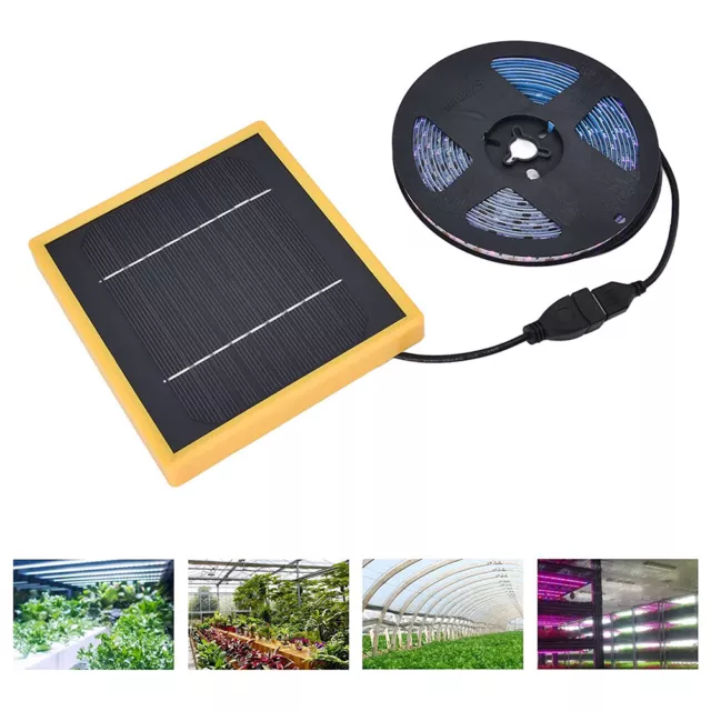 Solar LED Plant Grow Light Strip Full Spectrum 5V Phyto Lamp for Greenhouse Tent