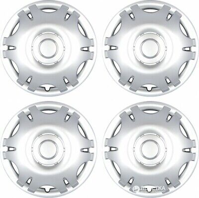 4 X Wheel Trims Hub Caps Wheel Covers Fits Skoda Octavia Superb 16" R16 Silver