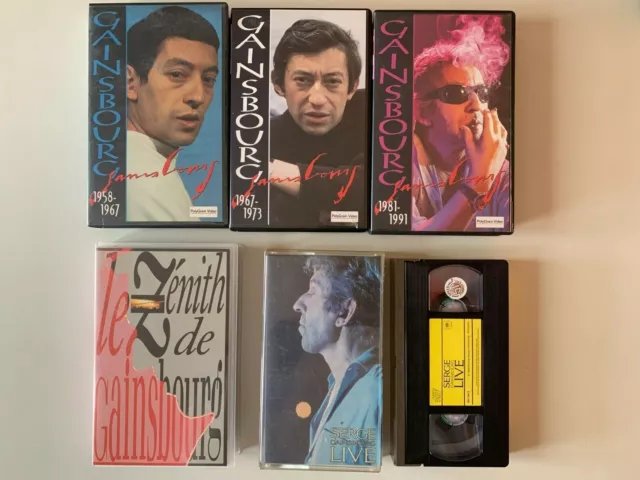 Lot 4 K7 Video Vhs Special Serge Gainsbourg
