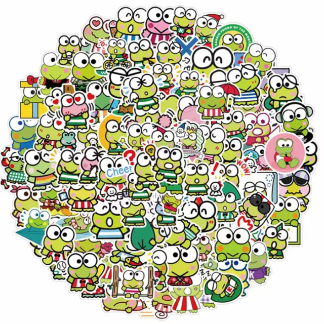 Waterproof Kawaii Big Eyed Frog Graffiti Suitcase Car Skateboard Stickers*_YB