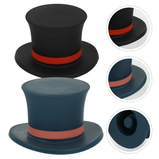 2 pezzi tappi per bottiglie di vino Creative Hat Shaped silicone tappi per bottiglie di vino