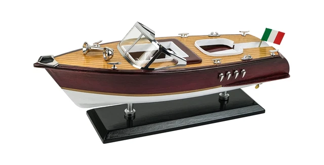 SAILINGSTORY Wooden Model Boat Riva Aquarama Speedboat 1/20 Scale Replica Run...