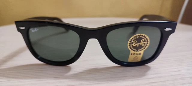 Ray-Ban Wayfarer RB2140 901 50-22 Occhiali da Sole - Nero/Verde