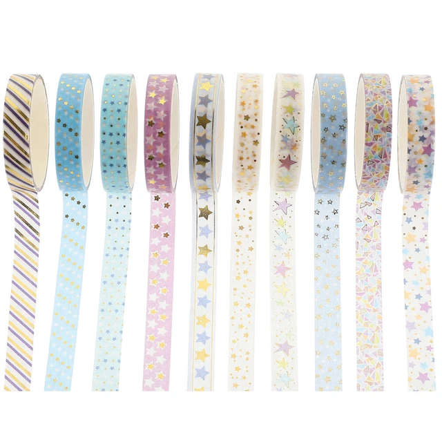 10 rollos de cintas decorativas de papel Washi diario cintas delicadas para álbum de fotos
