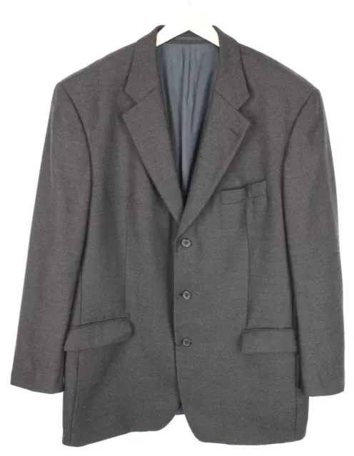 Blazer Hugo Boss Da Vinci da uomo XL lana vergine motivo etichetta nera 3 bottoni