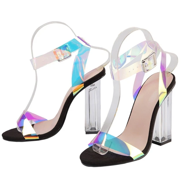 1 paio di sandali colorati tacco alto donna sandali moda scarpe estive calzature