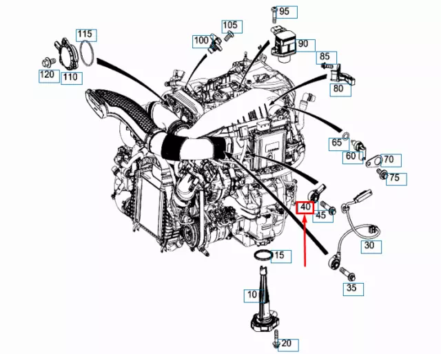 MERCEDES-BENZ E C238 Knock Sensor A0009056205 NEW GENUINE