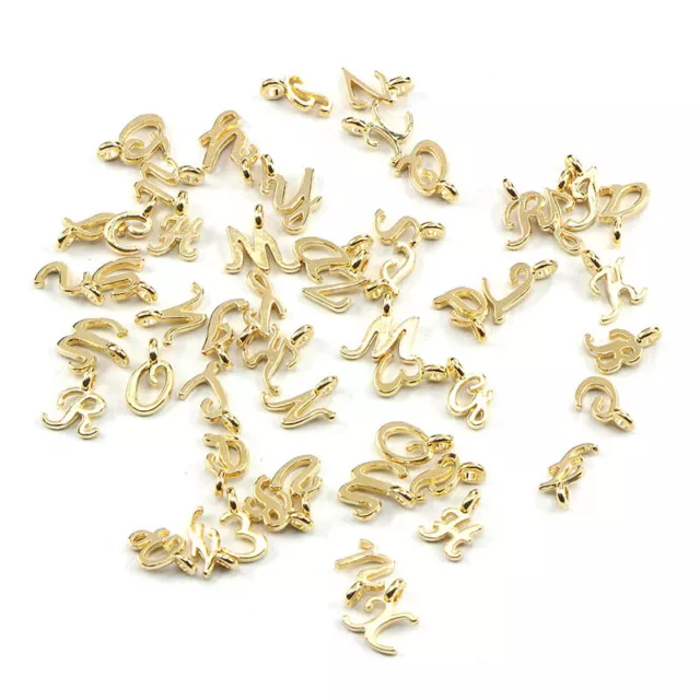 52pcs/lot Random Mixed Shape Gold Charms Pendants for DIY Jewelry Making Too~kh