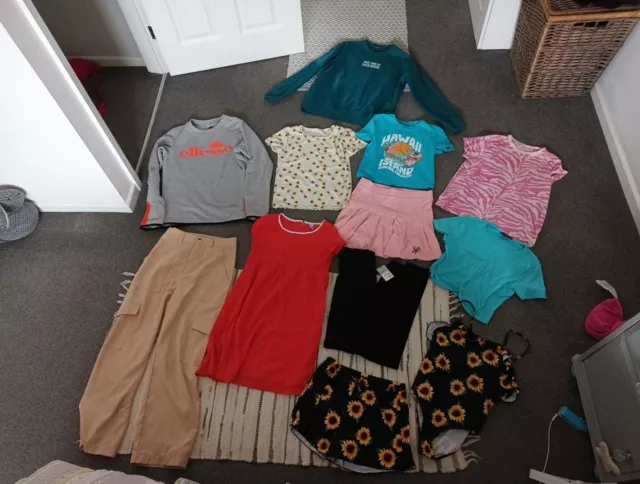 Girls Clothes 13-14 Years T Shirts, Swim Wear, Ellesse Top, Cargo Trousers