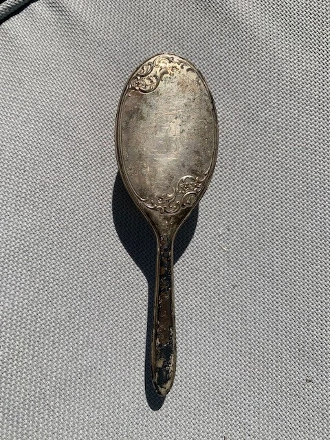 1821 Sterling Silver Gorham Baby Hair Brush Engraved Mono Vintage 925