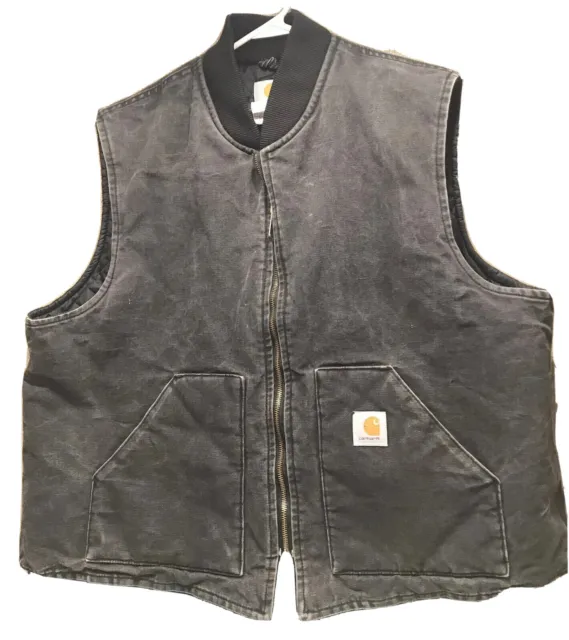 Vintage Carhartt  Quilt-Lined Vest Mens Size 3XL Made in USA