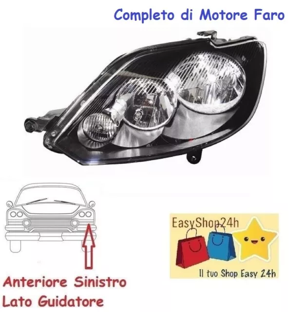 Faro Fanale Proiettore Anteriore Sx Per Volkswagen Golf Plus 2009 2015 Sinistro