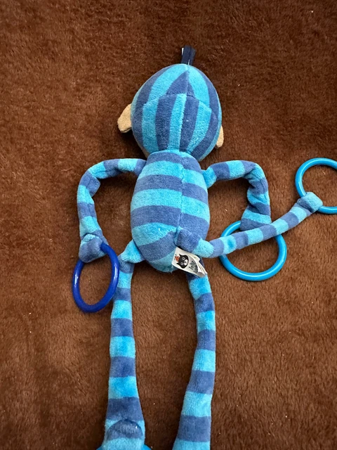 JELLYCAT JELLY KITTEN blueberry monkey rattle baby soft toy comforter £