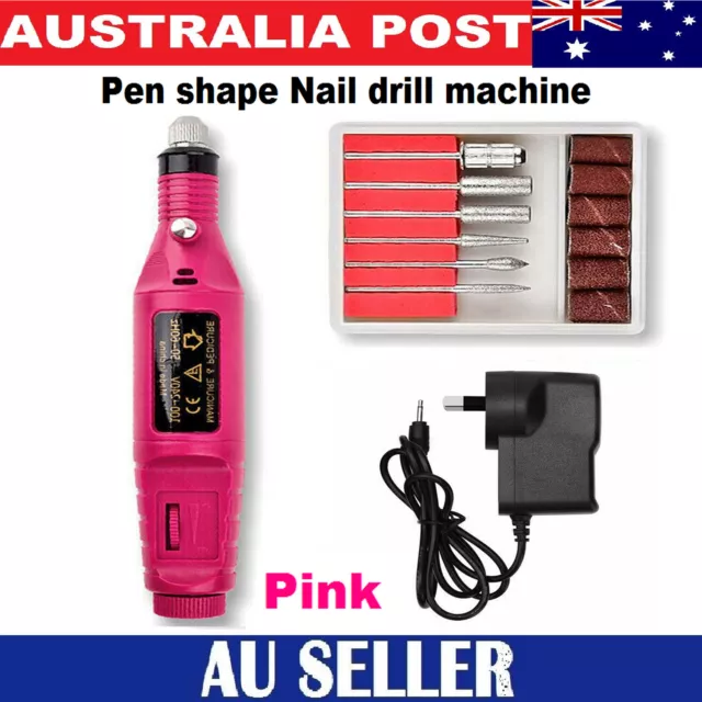 Electric Nail Drill Bits File Tool Pen Shape Machine Acrylic Manicure Pedicure