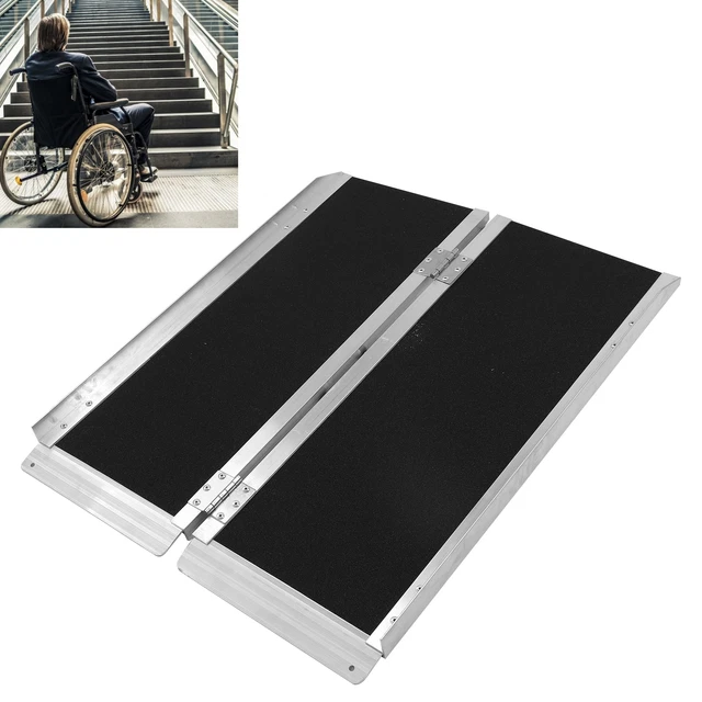 (Rampa portátil antideslizante antideslizante para silla de ruedas de aleación de aluminio rampa BGS