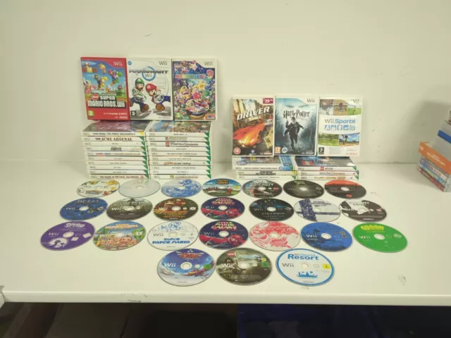 56 x Wii Games Joblot - Mario Party 8 9 Kart Zelda Sports Spyro Metroid Bully M4