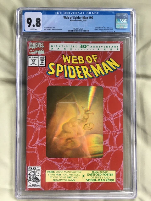 Web of Spider-Man #90 Gold Hologram CGC 9.8