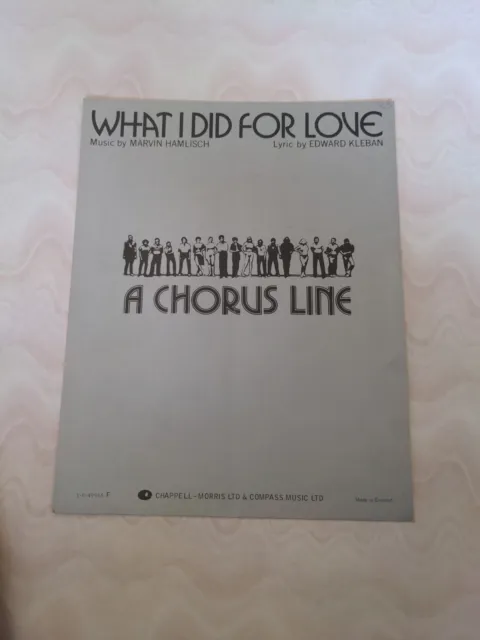 What I Did For Love - A Chorus Line - Noten