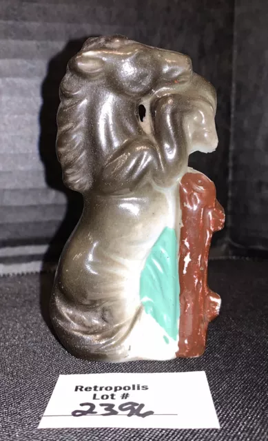 Vintage Ceramic Rearing Horse at Fence Post Figurine Japan