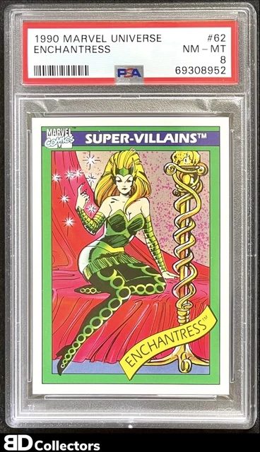 ENCHANTRESS PSA 8 #62 1990 Impel Marvel Universe Series 1
