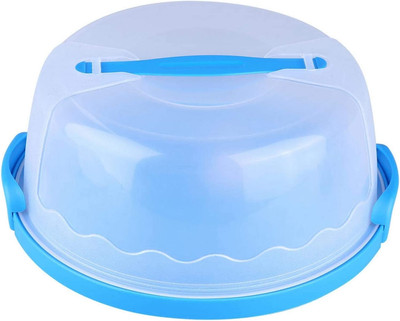 dolci e dolciumi EUROXANTY Tortiera rotonda con coperchio e manico blu chiusura sicura contenitore per il trasporto di torte 31 x 31 x 13 cm 