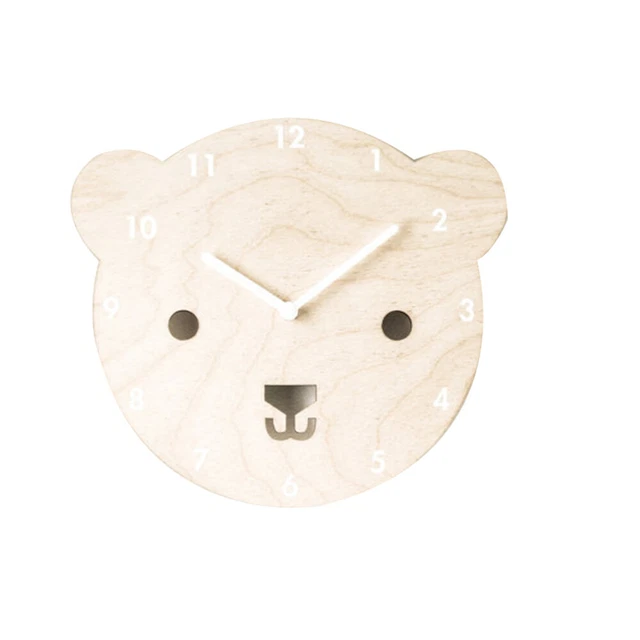 Horloge Murale TOPModel Team Teddy - Horloge Enfant Silencieuse Rose Avec Pile Incluse