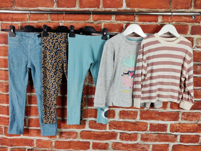 Girls Bundle Age 5-6 Years M&S Next H&M Jeggings Leggings Jumer Sweatshirt 116Cm