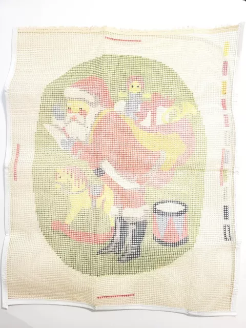 Patrón de alfombra de lona de gancho de pestillo de Santa Claus con juguetes sin marca 23""x30"" mod de colección
