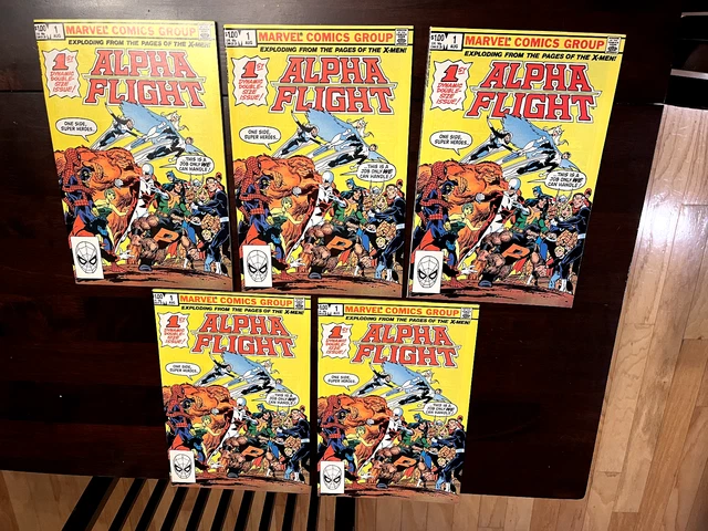 Alpha Flight #1 - FIVE COPIES-  (Marvel 1983)  High Grade - (X-men) NM