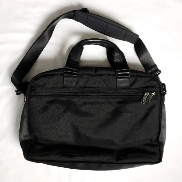 Tumi Alpha Bravo Pinckney Black Flap Briefcase Messenger Laptop Bag 2