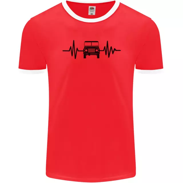 4X4 Heart Beat Pulse Off Road Roading Mens Ringer T-Shirt FotL