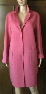 Double wool coat Max Mara Woman, pink color, size 38 Cappotto in lana Donna