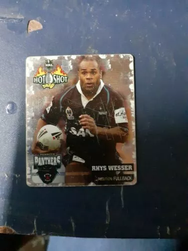 Hot Shot Tazo Rugby League Card Nrl sparkling 2006 Rare rhys wesser