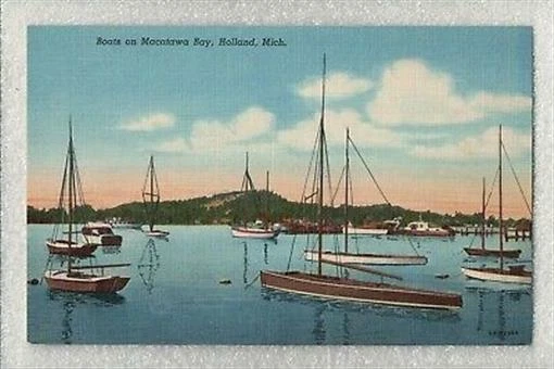 Boats on Macatawa Bay-Holland Michigan-Near Lake Michigan-Dutch Country