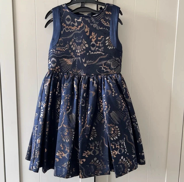TED BAKER GIRLS Navy Blue Floral Print Twirlie Party Dress Age 10 140cm  16.14 - PicClick UK
