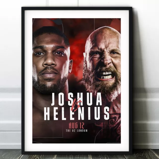 Anthony Joshua vs. Robert Helenius Fight Poster | Boxing Wall Art Print |  UFC