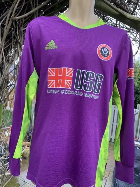 SHEFFIELD UNITED 2020 2021 2nd Goalkeeper FOOTBALL SHIRT #1 ADIDAS JERSEY SIZE M