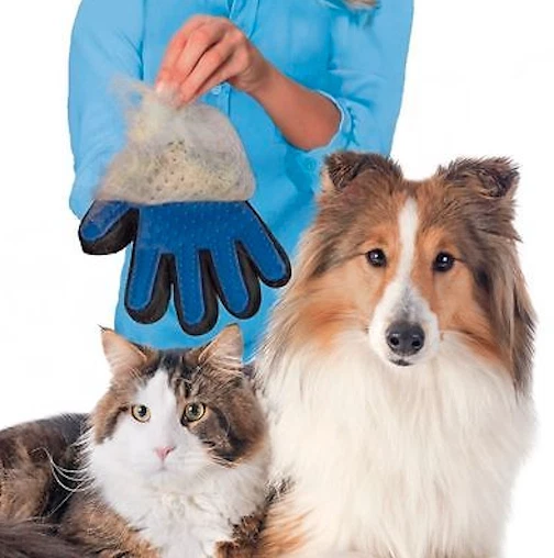 Pet Hair Brush Dog Cat Comb GLOVE Grooming Remover Mitt Fur Massage DeShedding