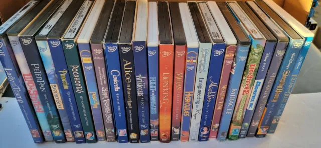 Lot of 24 Disney DVD Disney Movies Lion King, Mulan, Hercules DVD NO SCRATCHES